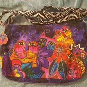 Purple bag with cats